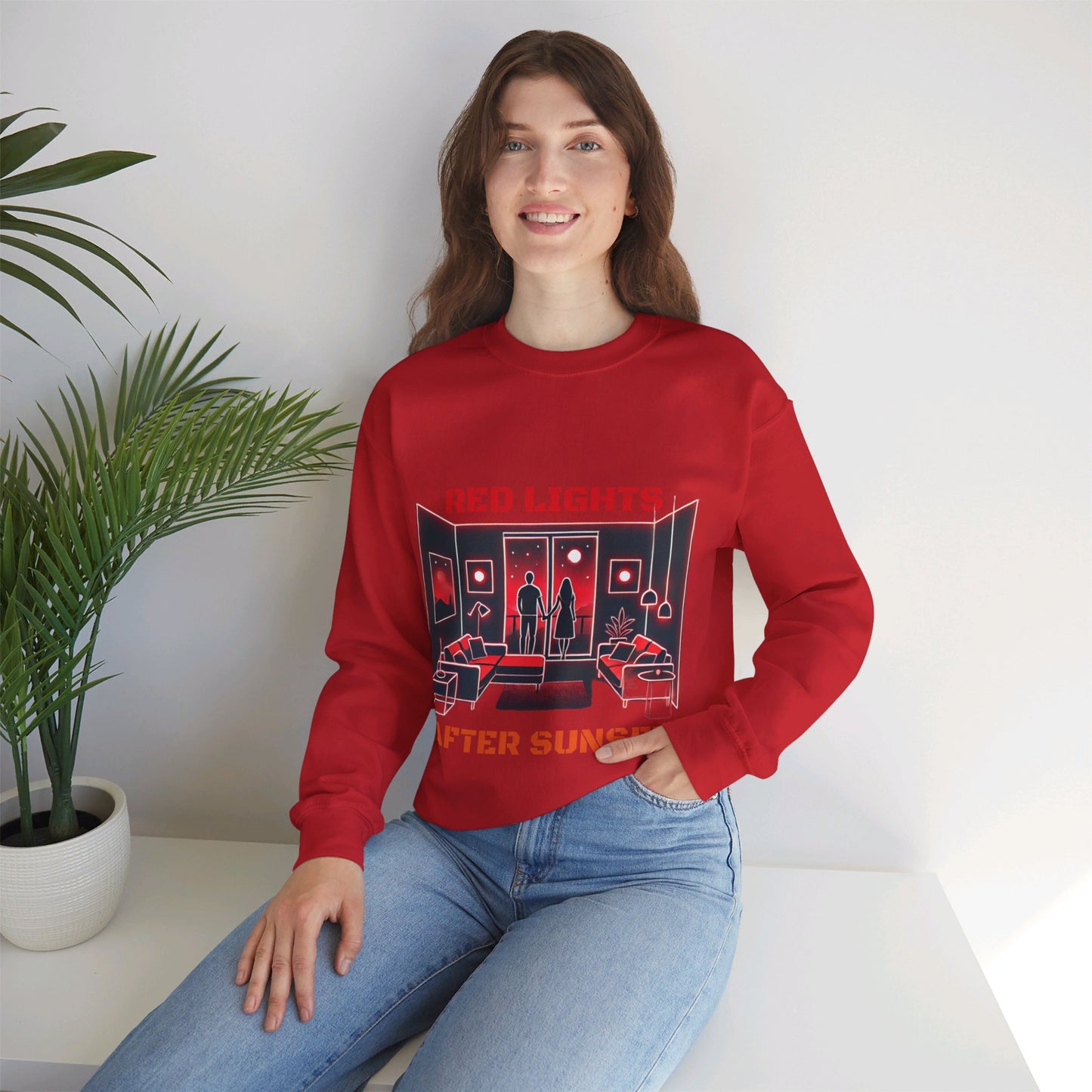 Red Lights After Sunset Sweatshirt - My Higher Being