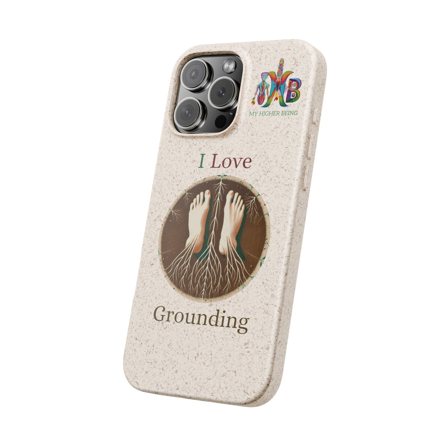 'I Love Grounding'_Plastic Free Biodegradable Phone Case