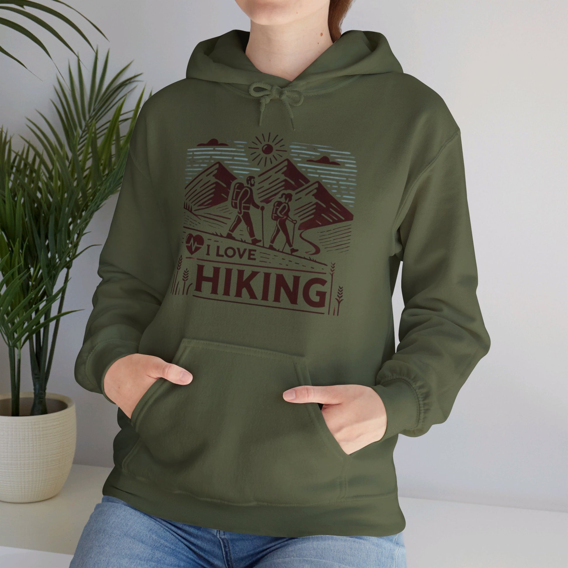 I Love Hiking Couples' Hoodie - My Higher Being