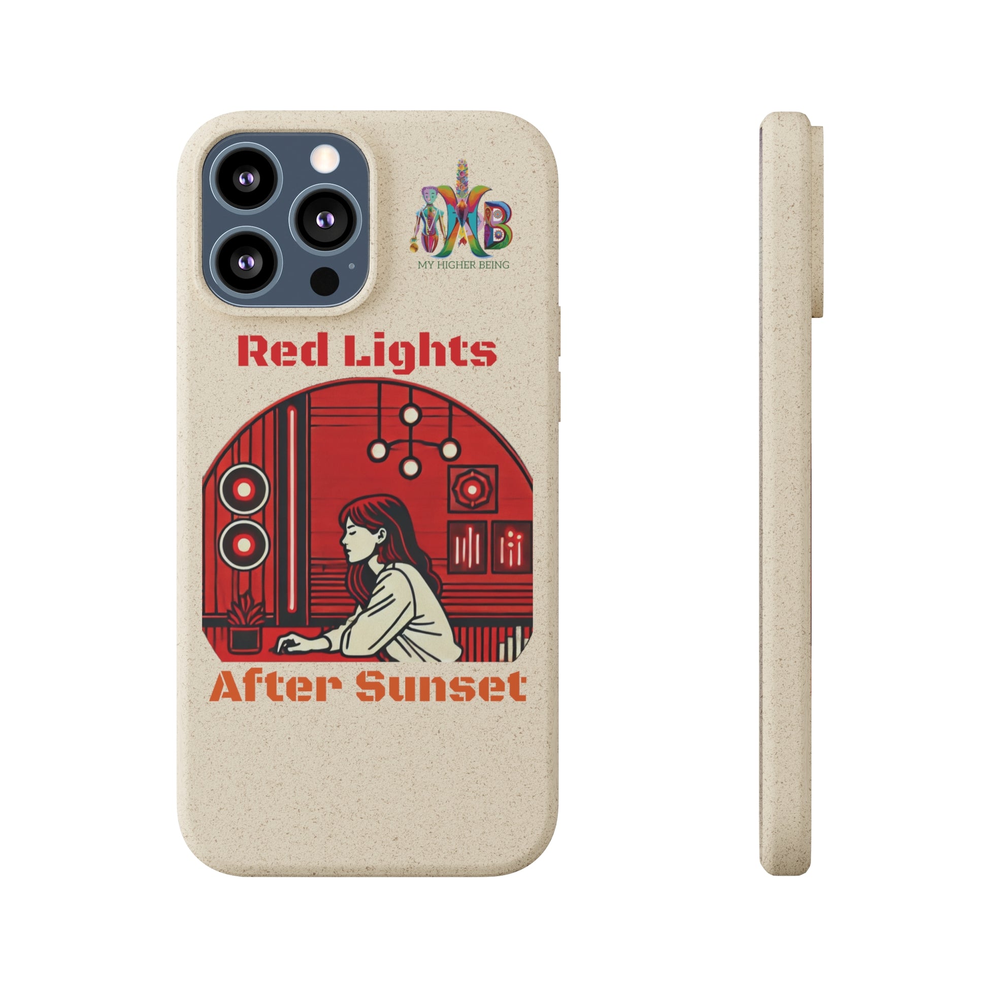 'Red Lights After Sunset'_Plastic Free Biodegradable Phone Case (MHB Edition) - My Higher Being