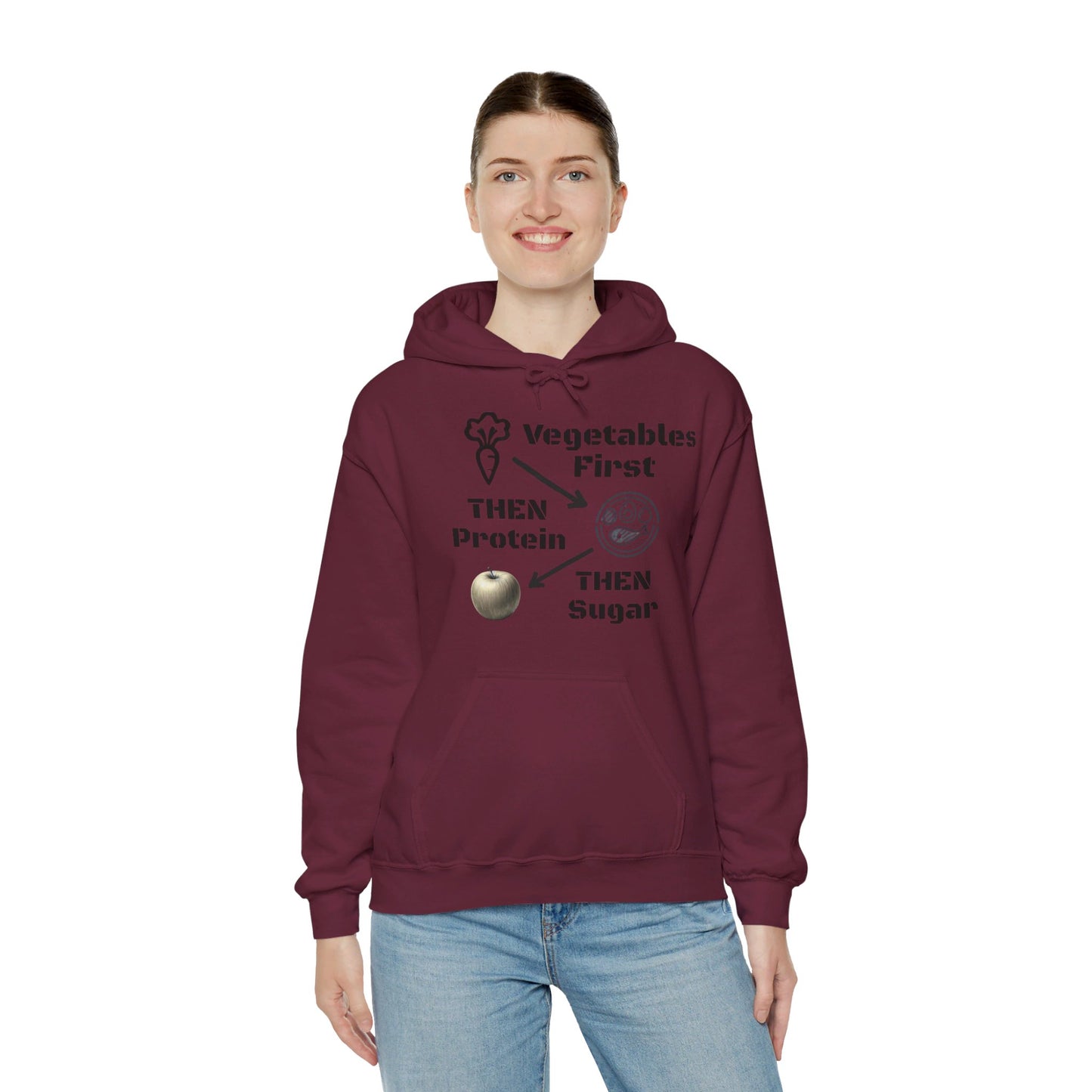 Vegetables First Hoodie - My Higher Being