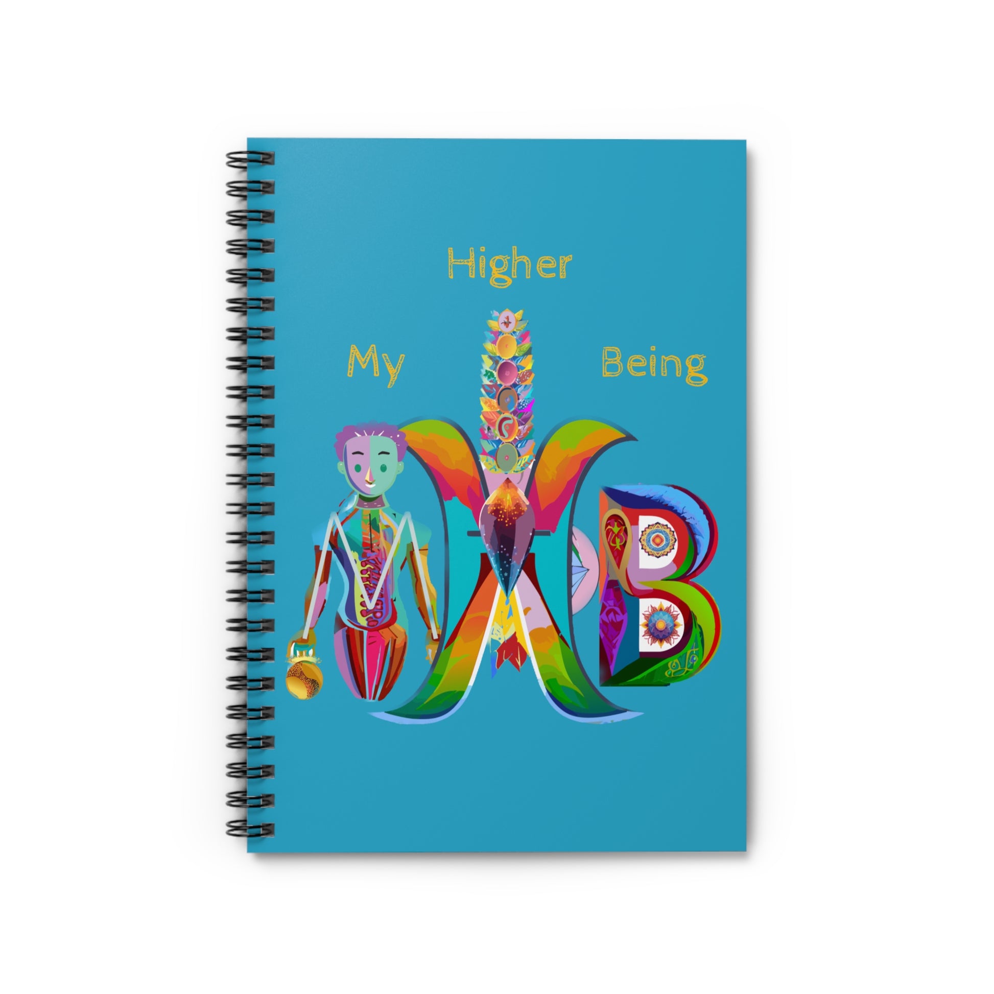 My Higher Being_Spiral Notebook - Ruled Line_Blue - My Higher Being