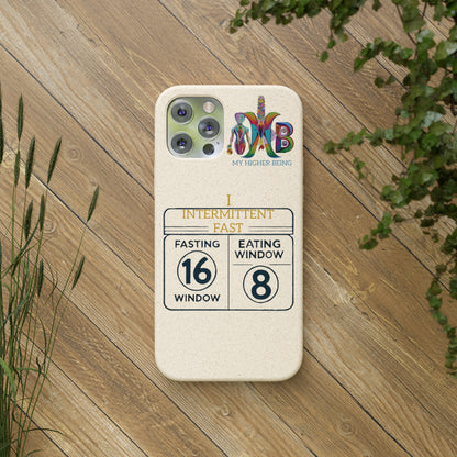 'I Intermittent Fast_16-8'_Plastic Free Biodegradable Phone Case (MHB Edition)