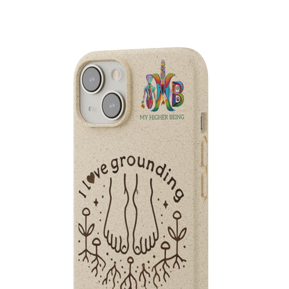 'I Love Grounding'_Plastic Free Biodegradable Phone Case