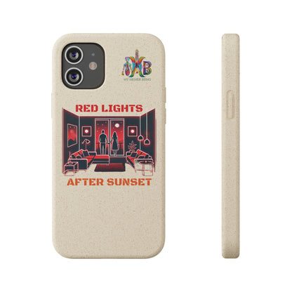 'Red Lights After Sunset'_Plastic Free Biodegradable Phone Case (MHB Edition) - My Higher Being