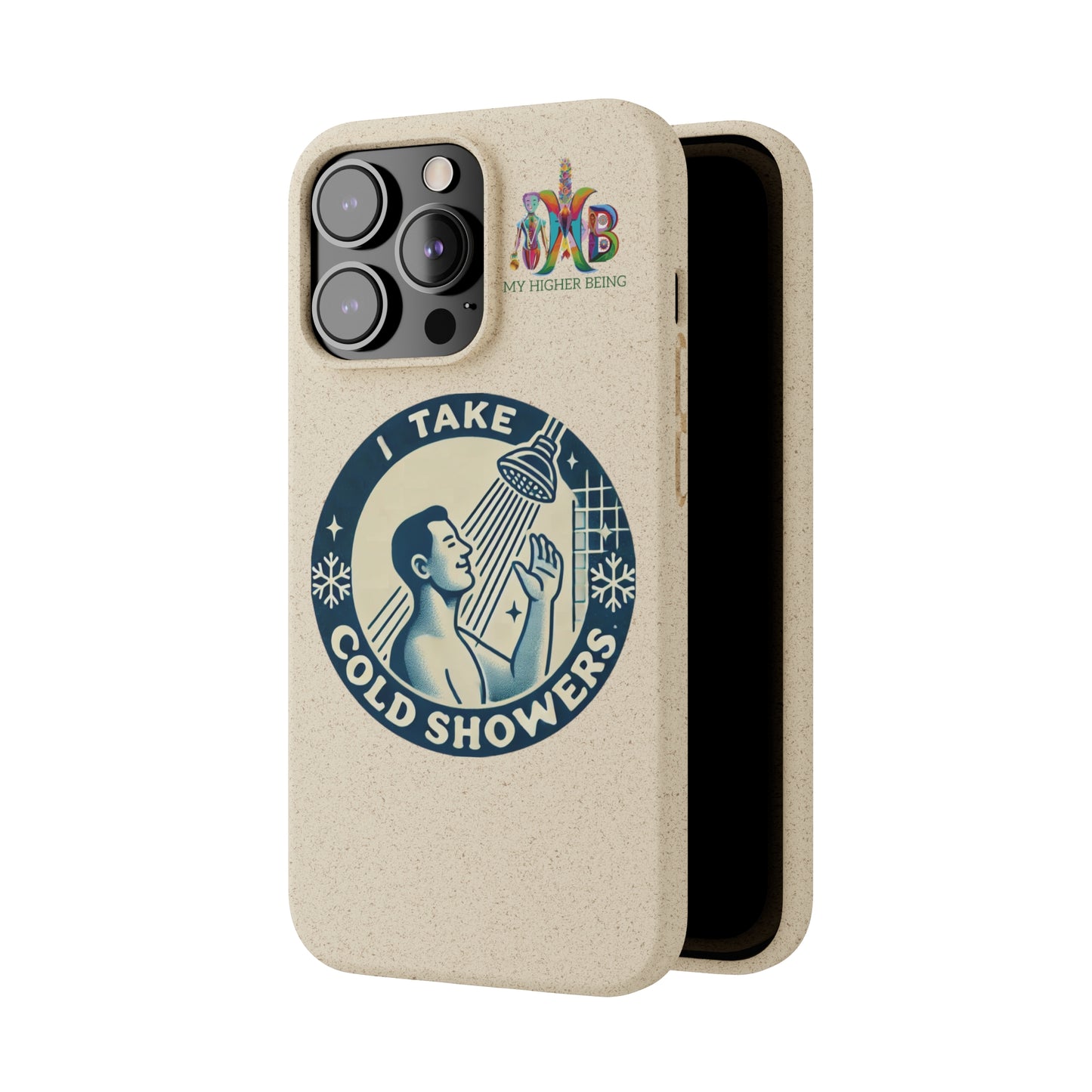 I Take Cold Showers — Plastic Free Biodegradable Phone Case — Design 2