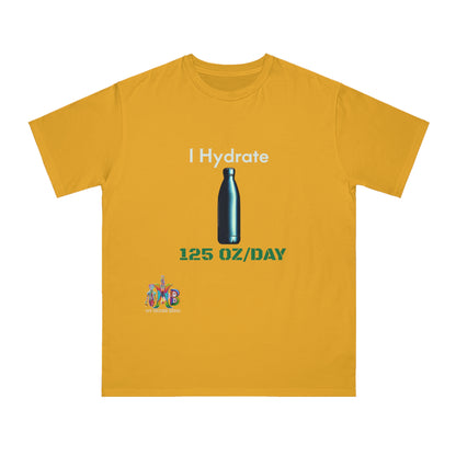 'I Hydrate 125 OZ/DAY'_100% Organic Cotton T-Shirt