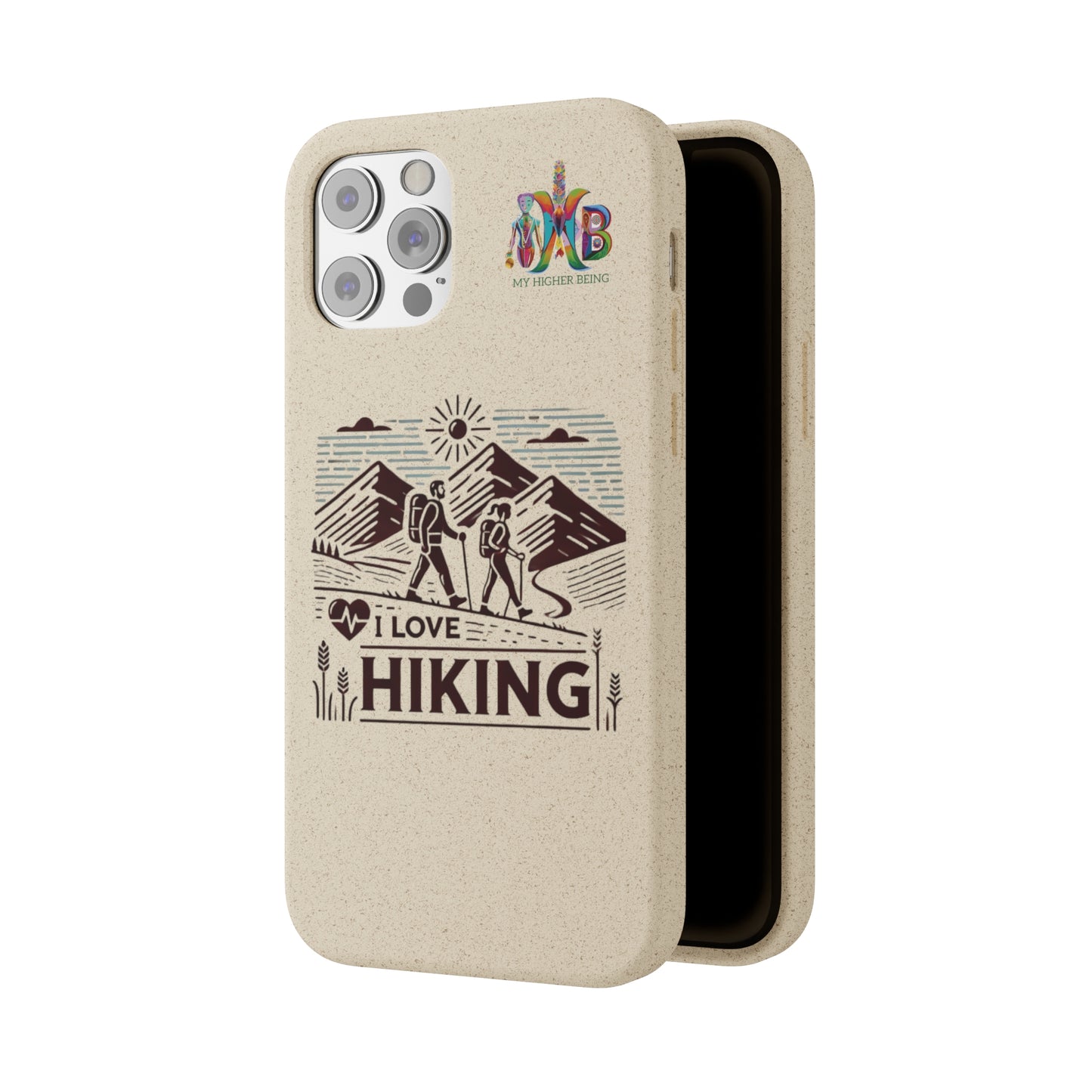 'I Love Hiking'_Plastic Free Biodegradable Phone Case (MHB Edition) - My Higher Being