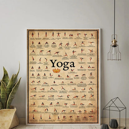 Yoga Ashtanga Practice Chart - Hand Painted Canvas Poster - My Higher Being