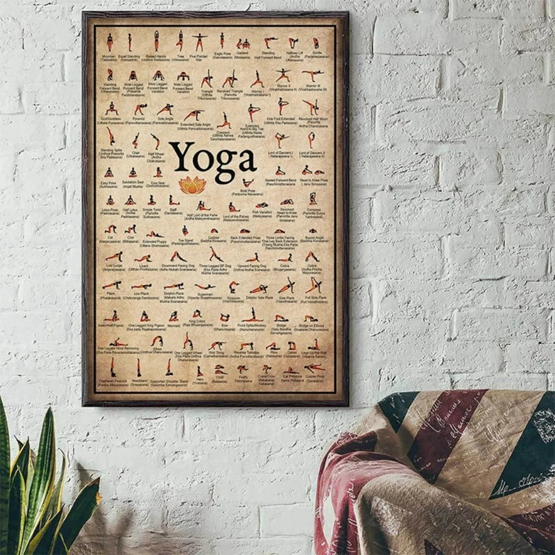 Yoga Ashtanga Practice Chart - Hand Painted Canvas Poster - My Higher Being