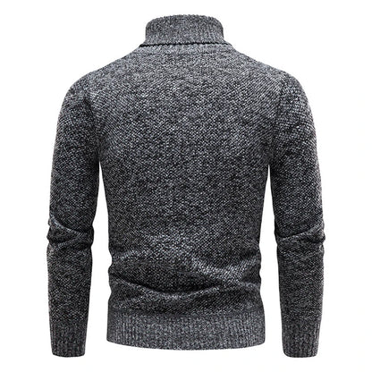 Wool Turtleneck Sweater - Casual Solid Pullover - My Higher Being