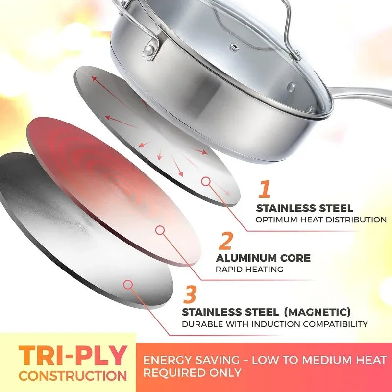 Stainless Steel Cookware - 11 or 17 Set - My Higher Being