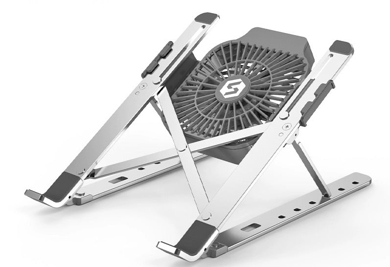 Adjustable Aluminum Laptop Stand with Cooling Fan - My Higher Being