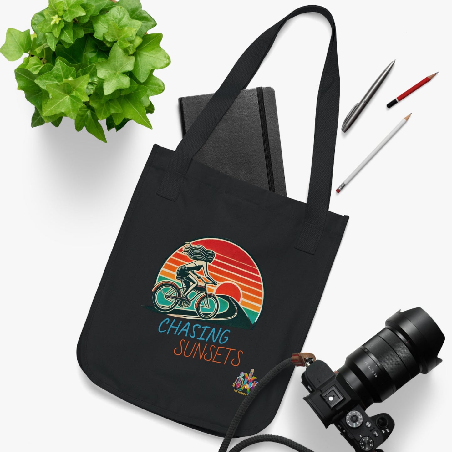 'Chasing Sunsets'_100% Organic Cotton Canvas Tote Bag - My Higher Being