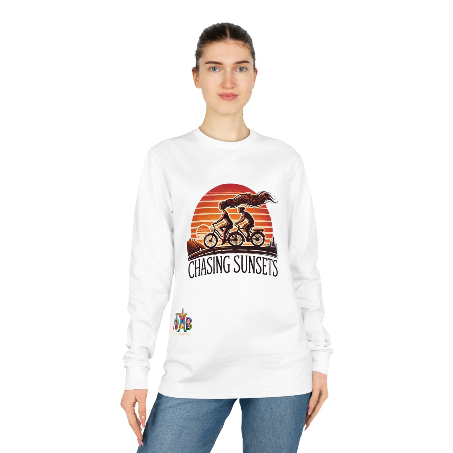 'Chasing Sunsets'_100% Organic Cotton Long Sleeve Tee - My Higher Being