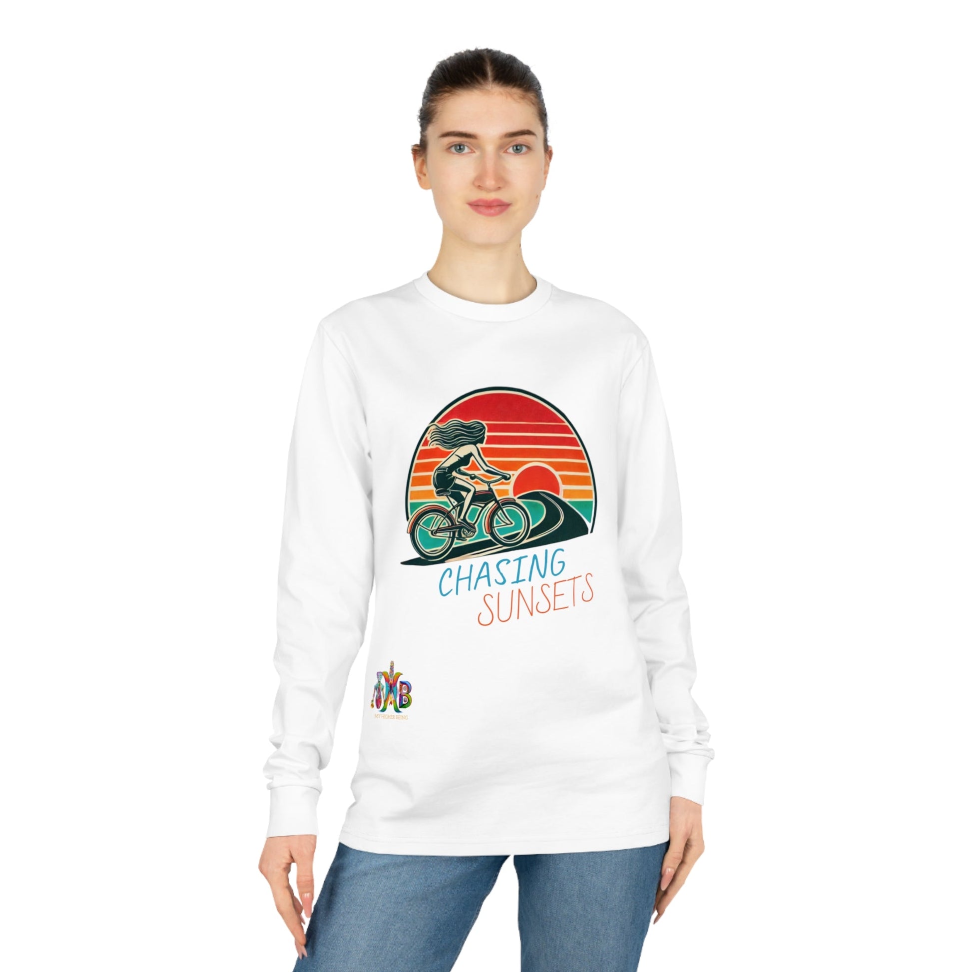 'Chasing Sunsets'_100% Organic Cotton Long Sleeve Tee - My Higher Being