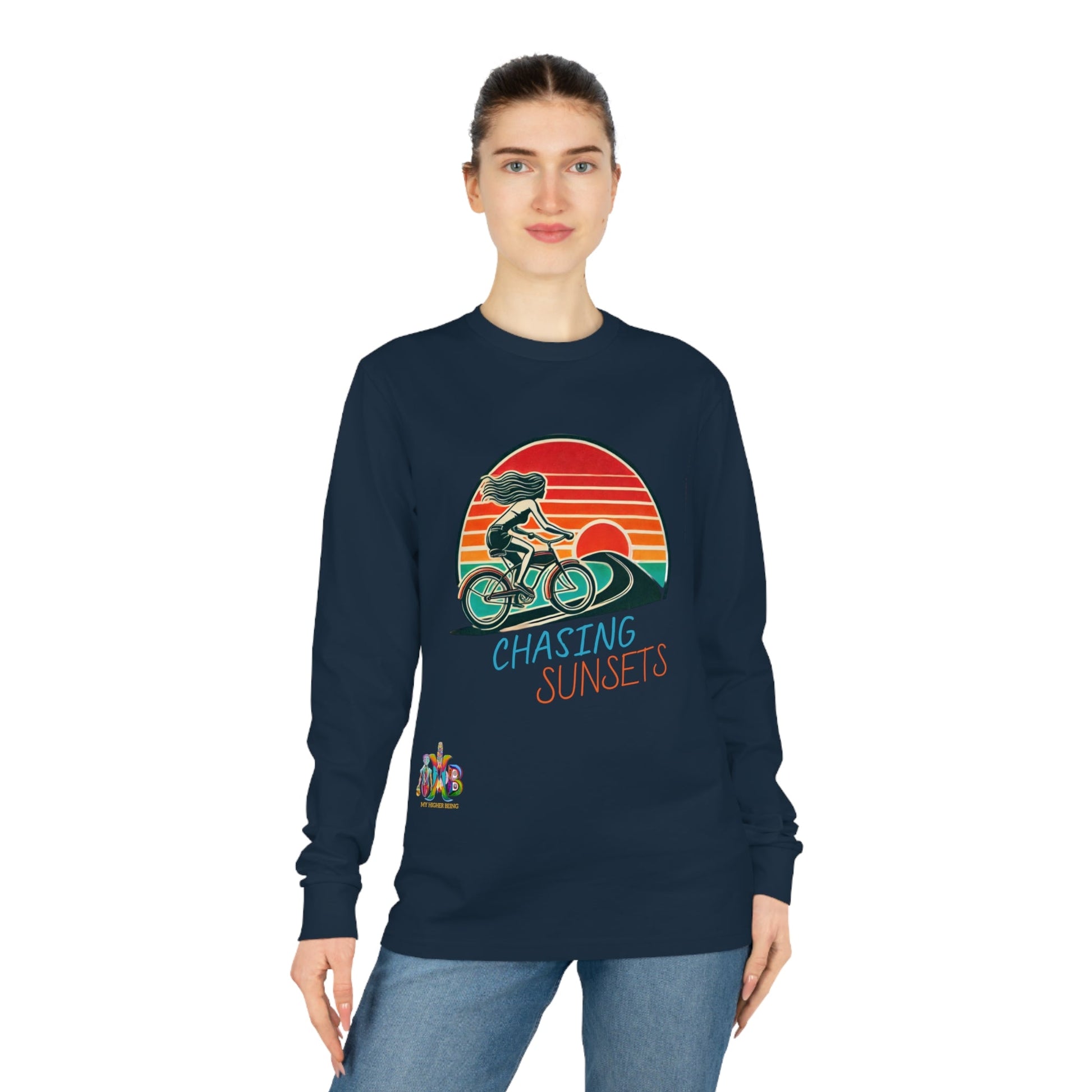 'Chasing Sunsets'_100% Organic Cotton Long Sleeve Tee - My Higher Being