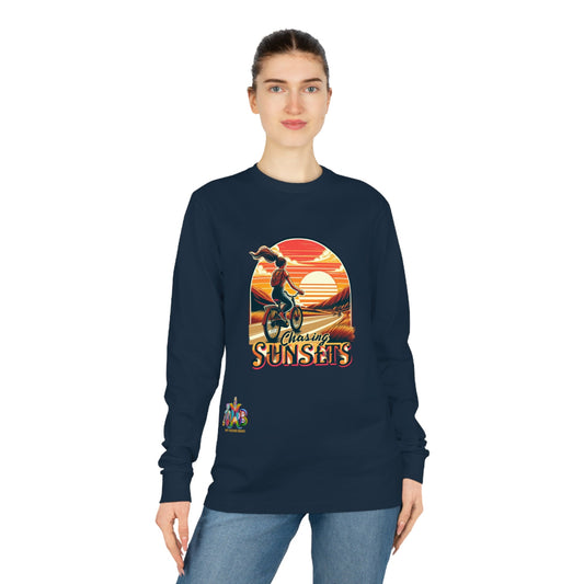 'Chasing Sunsets'_100% Organic Cotton Long Sleeve Tee - My Higher Being