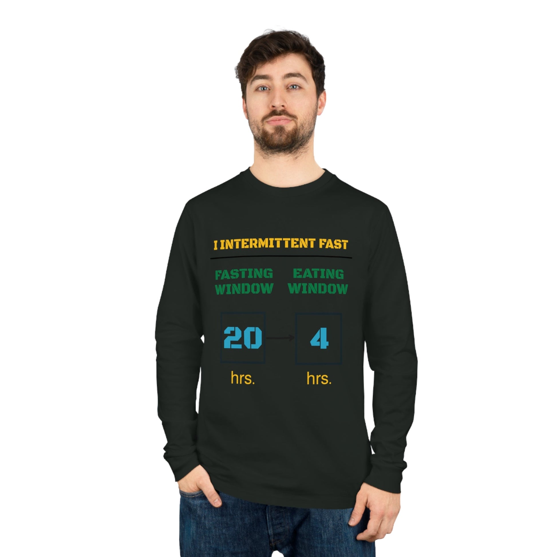 Copy of 'I Intermittent Fast_20 - 4'_100% Organic Cotton Long Sleeve Tee - My Higher Being