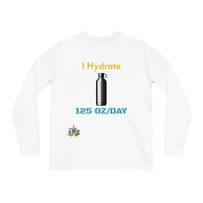 'I Hydrate 125 OZ/DAY'_100% Organic Cotton Long Sleeve Tee - My Higher Being