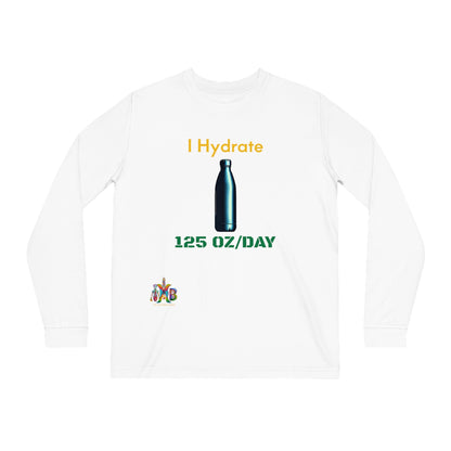 'I Hydrate 125 OZ/DAY'_100% Organic Cotton Long Sleeve Tee - My Higher Being