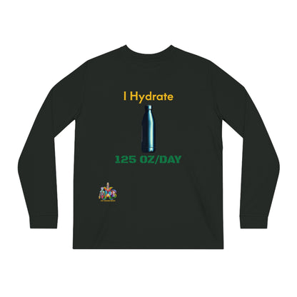 'I Hydrate 125 OZ/DAY'_100% Organic Cotton Long Sleeve Tee - My Higher Being