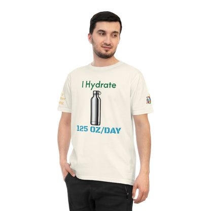 'I Hydrate 125 OZ/DAY' (MHB EDITION)_100% Organic Cotton T-Shirt - My Higher Being