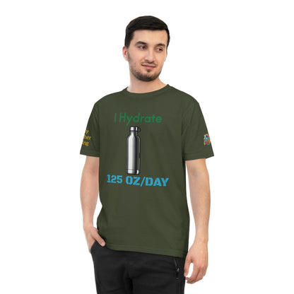 'I Hydrate 125 OZ/DAY' (MHB EDITION)_100% Organic Cotton T-Shirt - My Higher Being