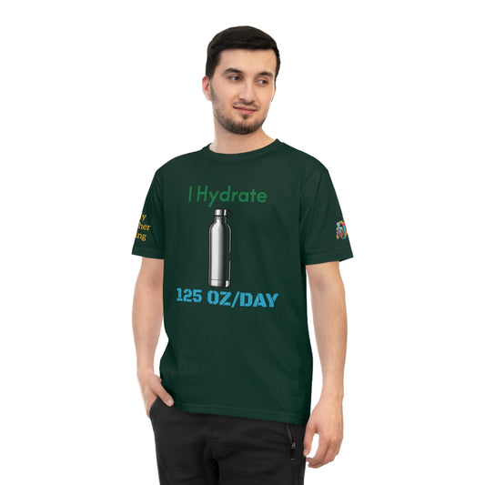 'I Hydrate 125 OZ/DAY' (MHB EDITION)_100% Organic Cotton T-Shirt - My Higher Being