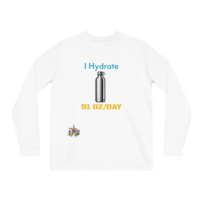 'I Hydrate 91 OZ/DAY'_100% Organic Cotton Long Sleeve Tee - My Higher Being