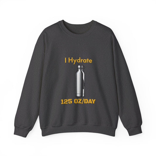 I Hydrate Man's Sweatshirt_125 oz/day - My Higher Being