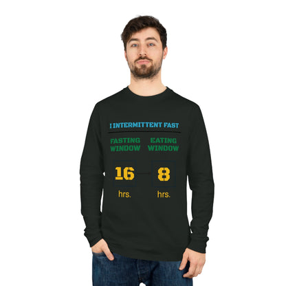 'I Intermittent Fast_16 - 8'_100% Organic Cotton Long Sleeve Tee - My Higher Being