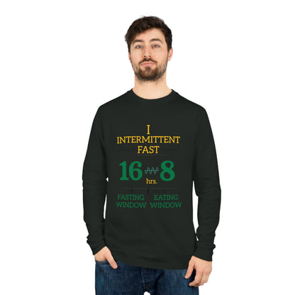 'I Intermittent Fast_16 - 8'_100% Organic Cotton Long Sleeve Tee - My Higher Being