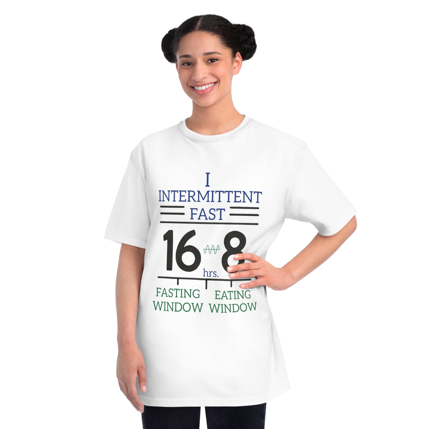 'I Intermittent Fast_16 - 8'_100% Organic Cotton T-Shirt - My Higher Being