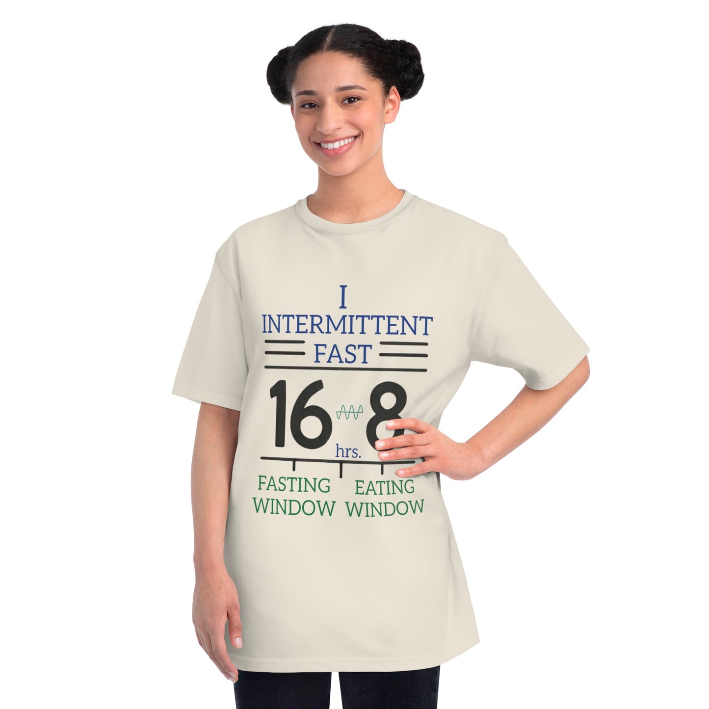 'I Intermittent Fast_16 - 8'_100% Organic Cotton T-Shirt - My Higher Being