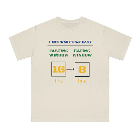 'I Intermittent Fast_16 - 8'_100% Organic Cotton T-Shirt - My Higher Being