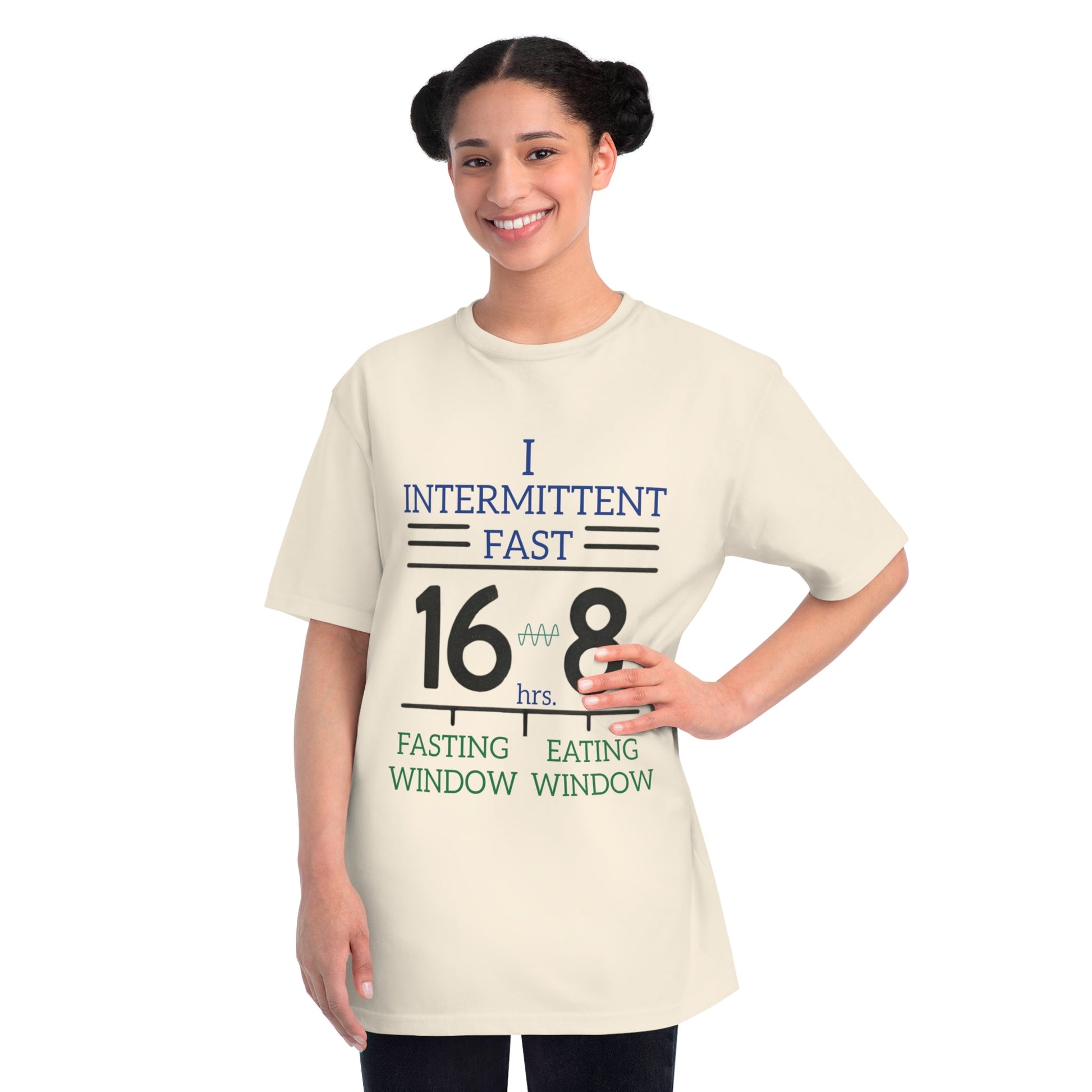 'I Intermittent Fast_16 - 8'_100% Organic Cotton T-Shirt - My Higher Being