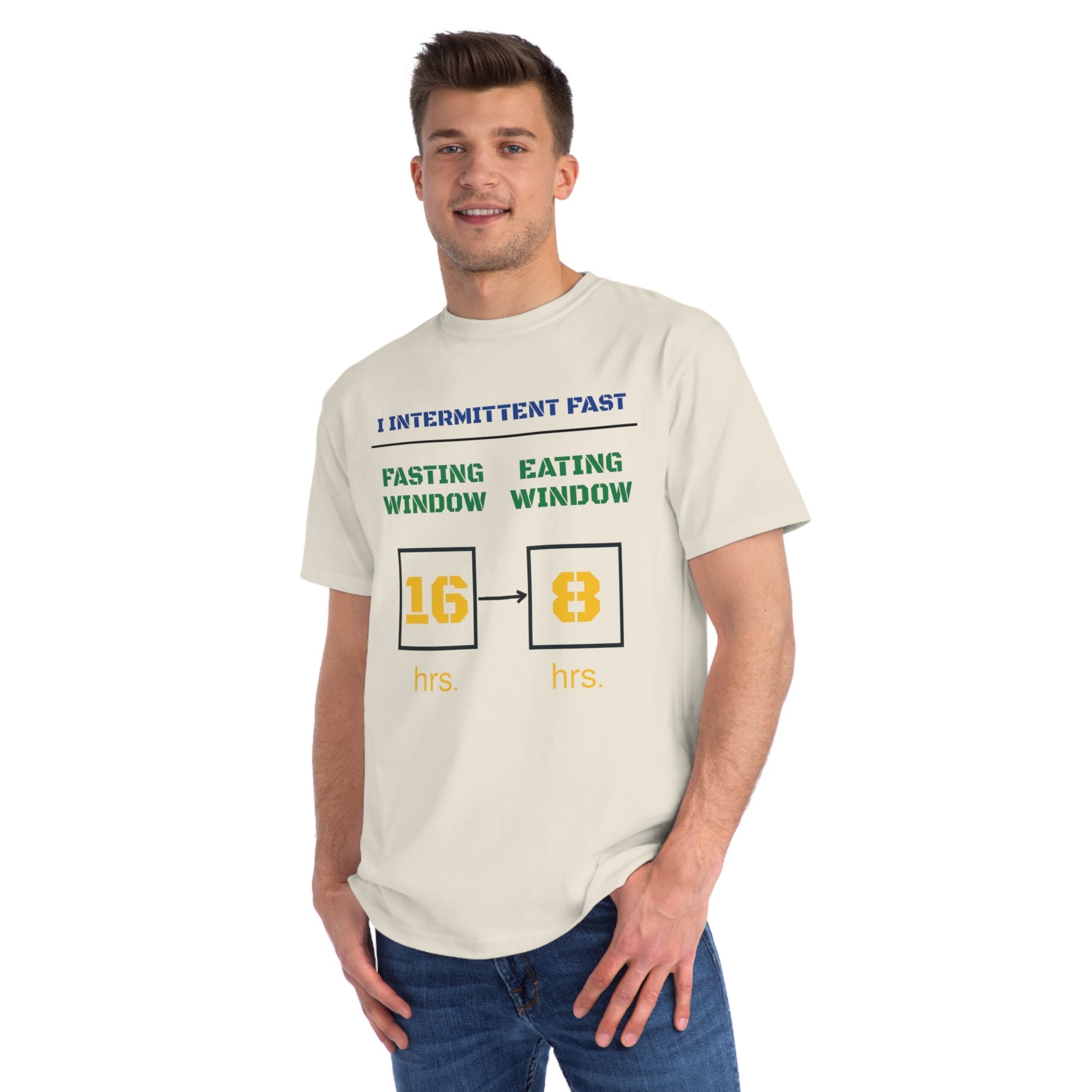 'I Intermittent Fast_16 - 8'_100% Organic Cotton T-Shirt - My Higher Being