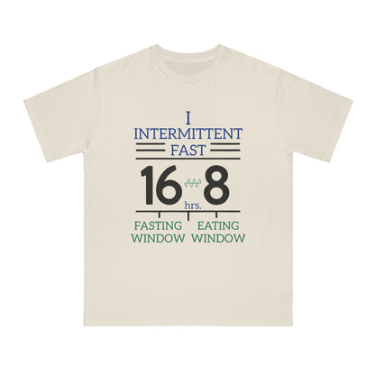 'I Intermittent Fast_16 - 8'_100% Organic Cotton T-Shirt - My Higher Being