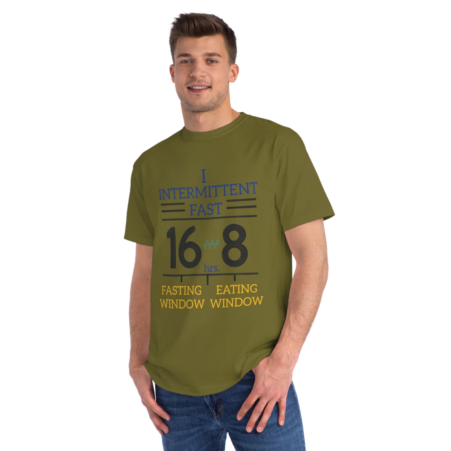 'I Intermittent Fast_16 - 8'_100% Organic Cotton T-Shirt - My Higher Being