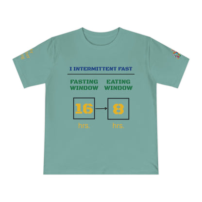 'I Intermittent Fast_16 - 8' (MHB EDITION)_100% Organic Cotton Jersey T-Shirt - My Higher Being