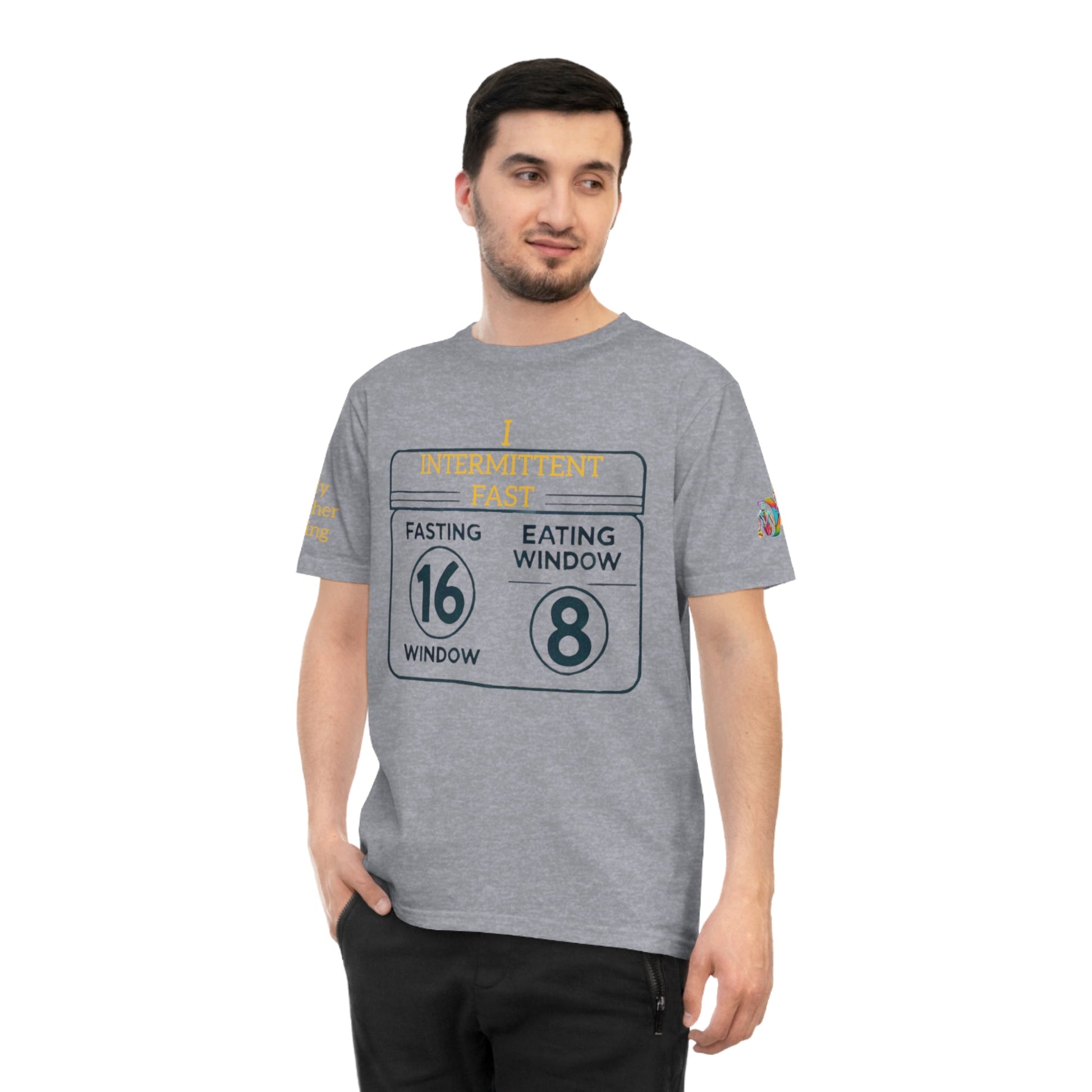 'I Intermittent Fast_16 - 8' (MHB EDITION)_100% Organic Cotton Jersey T-Shirt - My Higher Being