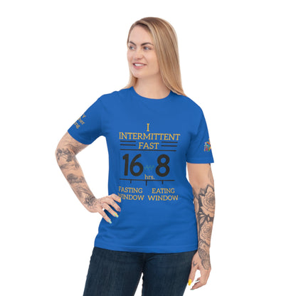 'I Intermittent Fast_16 - 8' (MHB EDITION)_100% Organic Cotton Jersey T-Shirt - My Higher Being