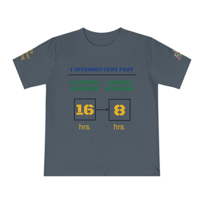 'I Intermittent Fast_16 - 8' (MHB EDITION)_100% Organic Cotton Jersey T-Shirt - My Higher Being