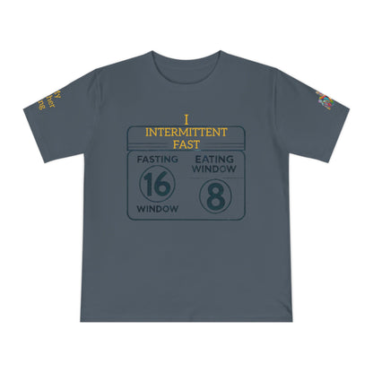 'I Intermittent Fast_16 - 8' (MHB EDITION)_100% Organic Cotton Jersey T-Shirt - My Higher Being