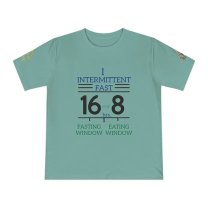 'I Intermittent Fast_16 - 8' (MHB EDITION)_100% Organic Cotton Jersey T-Shirt - My Higher Being