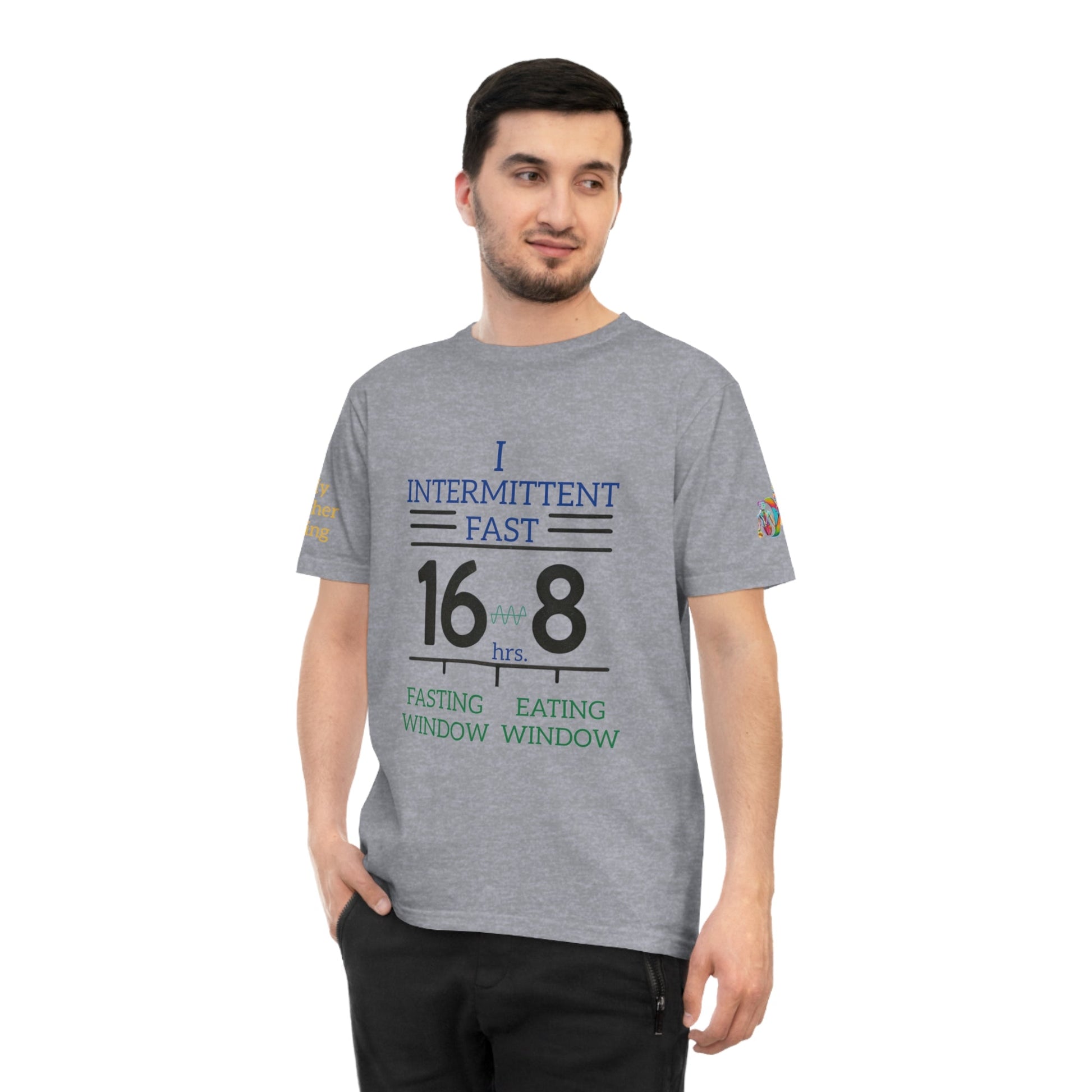 'I Intermittent Fast_16 - 8' (MHB EDITION)_100% Organic Cotton Jersey T-Shirt - My Higher Being