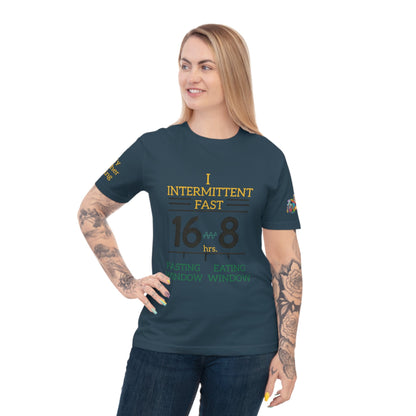 'I Intermittent Fast_16 - 8' (MHB EDITION)_100% Organic Cotton Jersey T-Shirt - My Higher Being