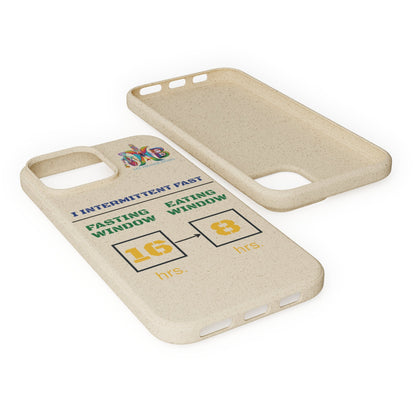 'I Intermittent Fast_16 - 8'_Plastic Free Biodegradable Phone Case (MHB Edition) - My Higher Being