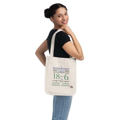 'I Intermittent Fast_18 - 6'_100% Organic Cotton Canvas Tote Bag - My Higher Being